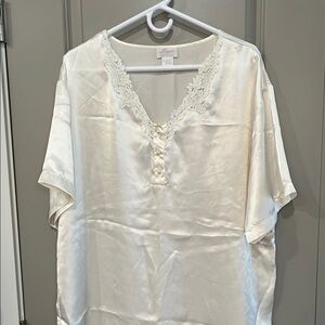 Vintage Nordstrom white satin nightgown